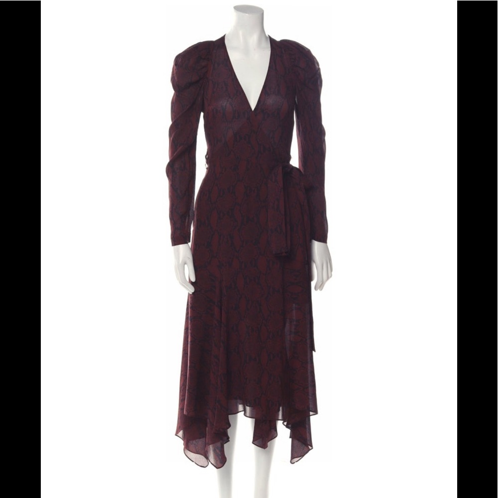 ALC v neck midi length dress